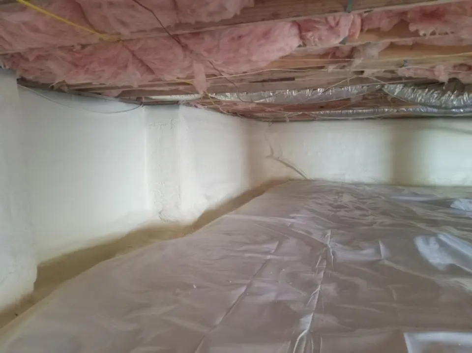 Crawl space encapsulation with closed-cell spray foam for Spray Foam Roofing in Fishhook